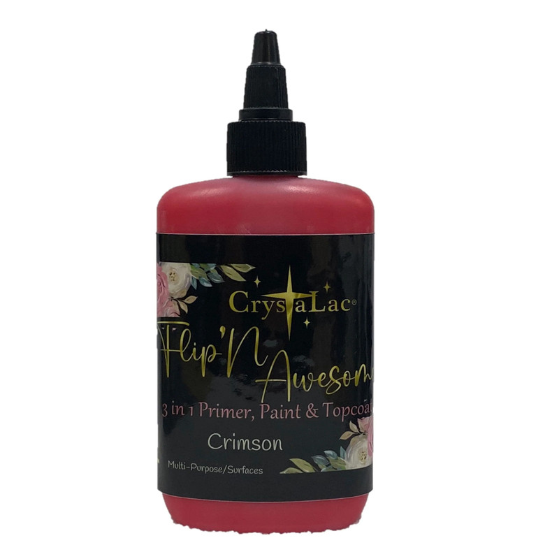 Flip'N Awesome Paint Primer and Top Coat - Color:Crimson Red - Size:4-oz